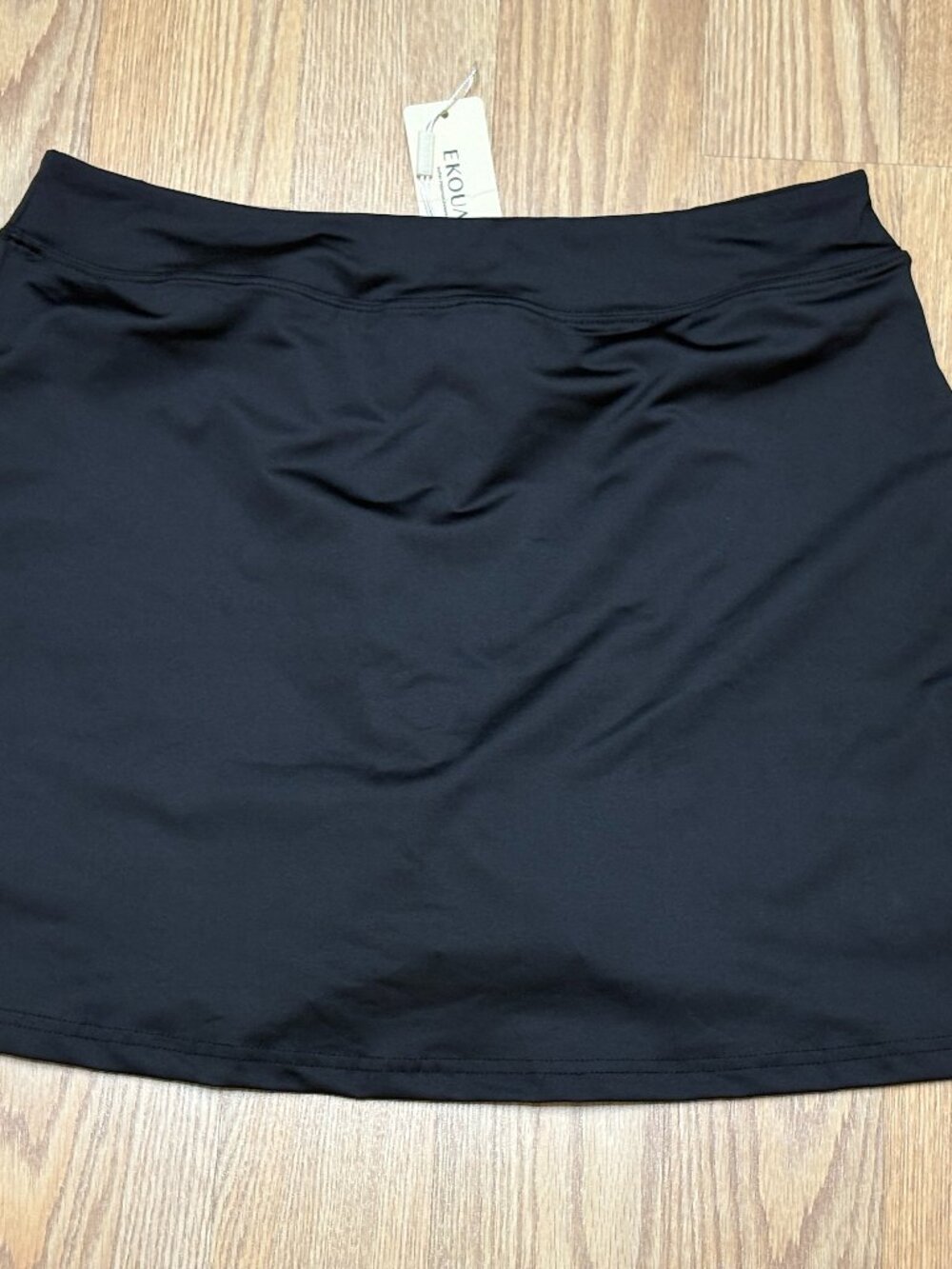 Ekouaer Women XL Black Athletic Active Performance Skort Tennis Golf Pickleball